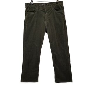 34 Heritage Charisma Corduroy Pants Mens 35x30 Olive Green Comfort Rise Classic